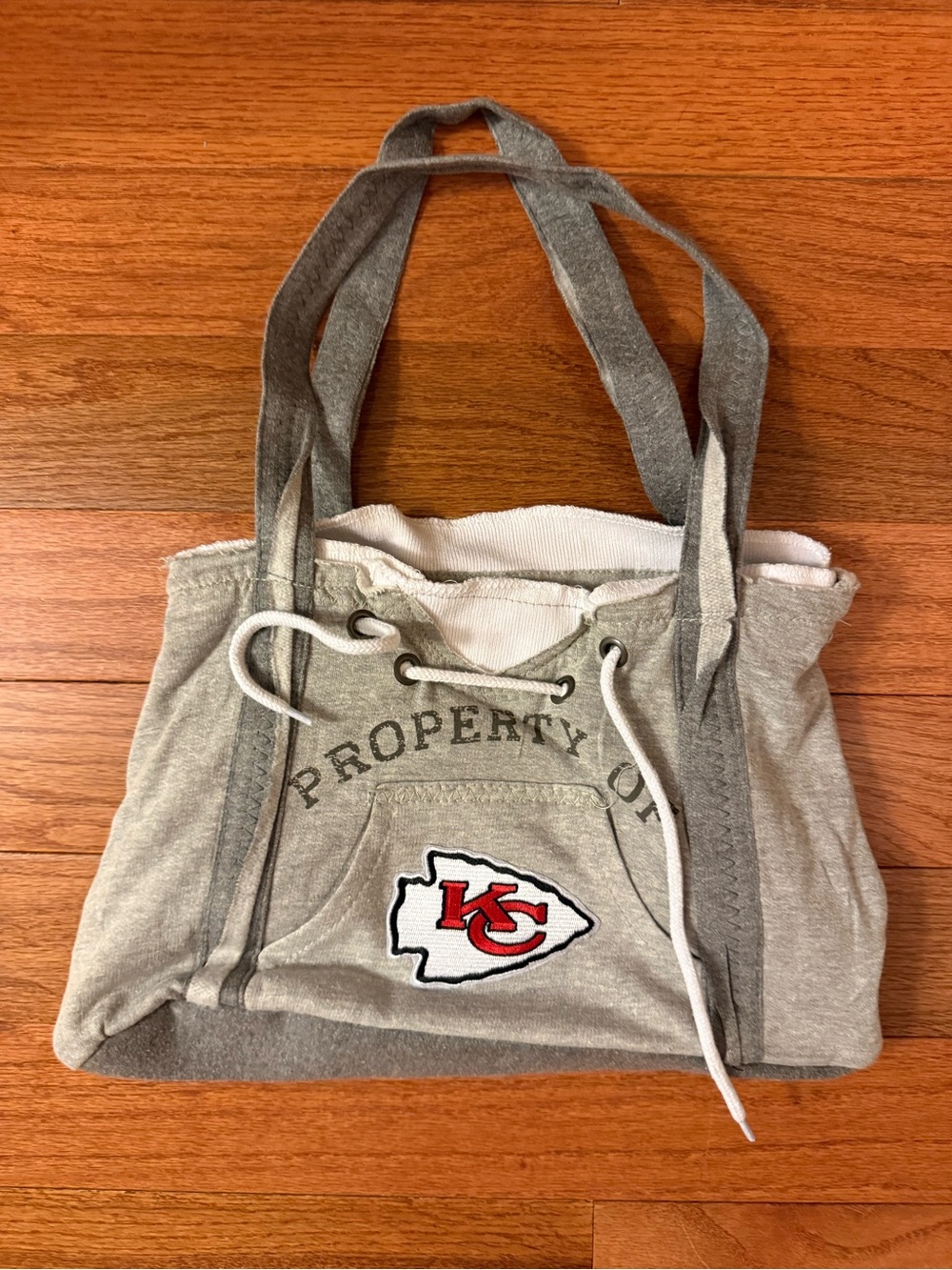 Little Earth Gray Kansas City Chiefs Logo Tote